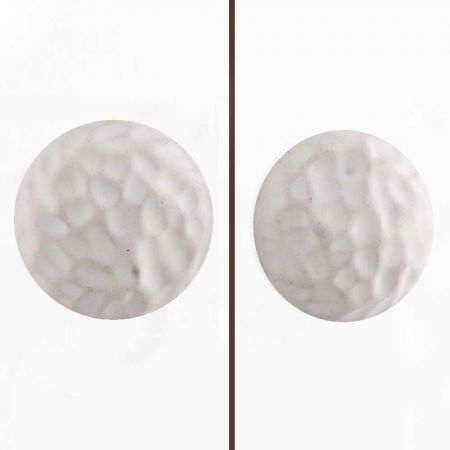 White Solid Flat Drawer Knob